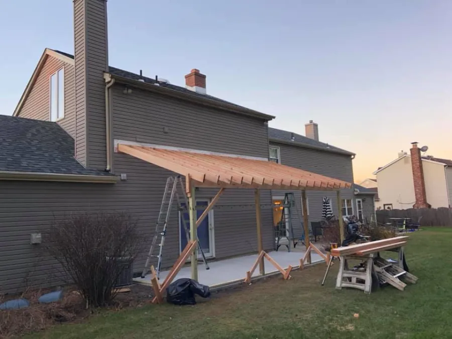 new addition screened porch progress1