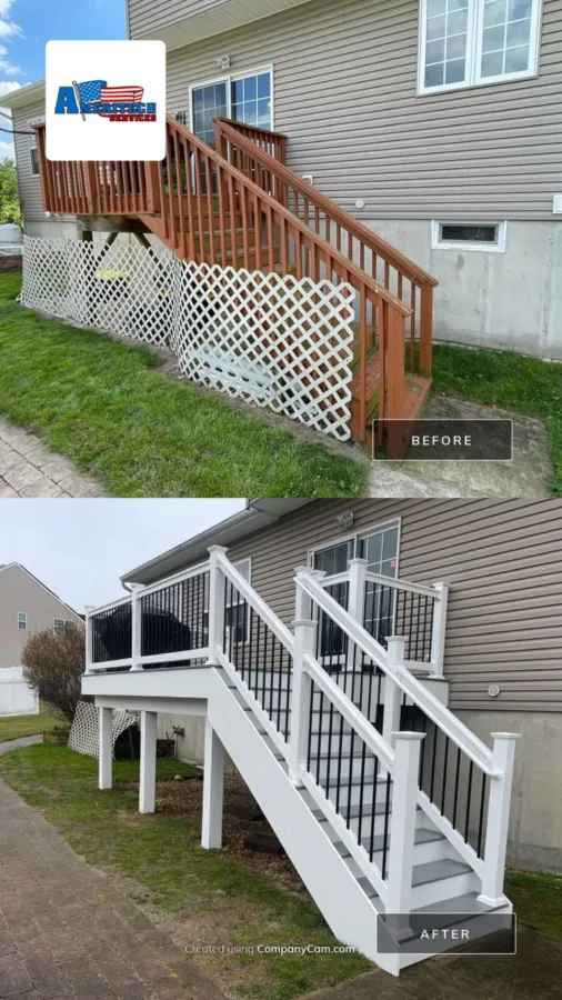 new deck replacement back before and after2