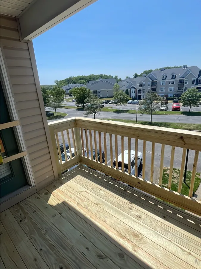 replacement wood deck apartment complex