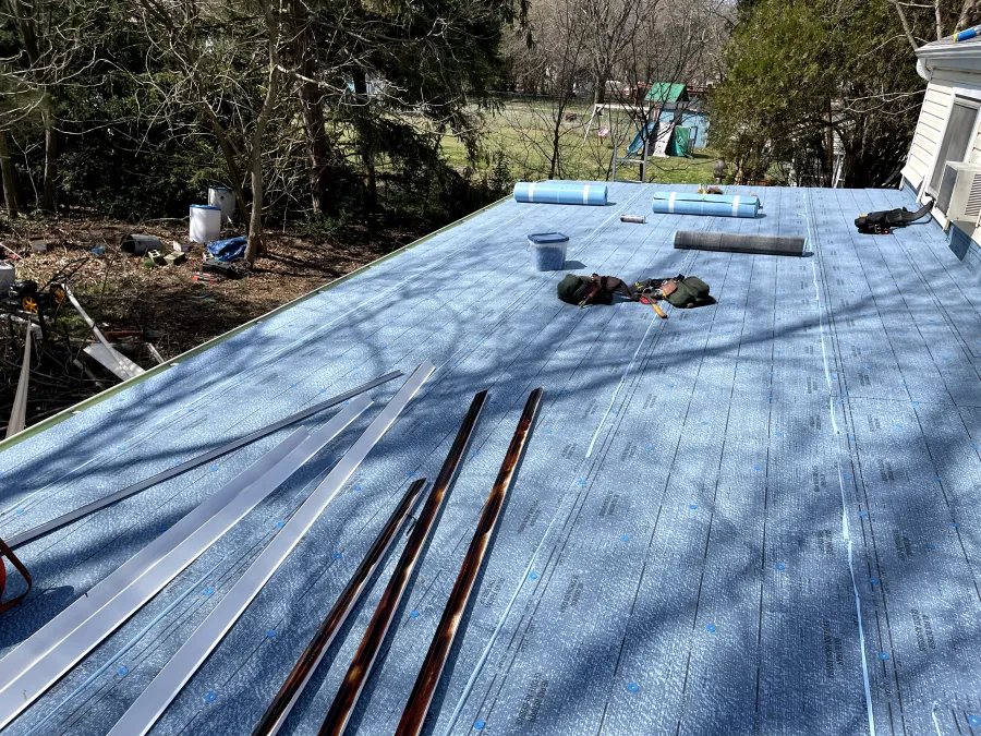 new flat porch roof replacement