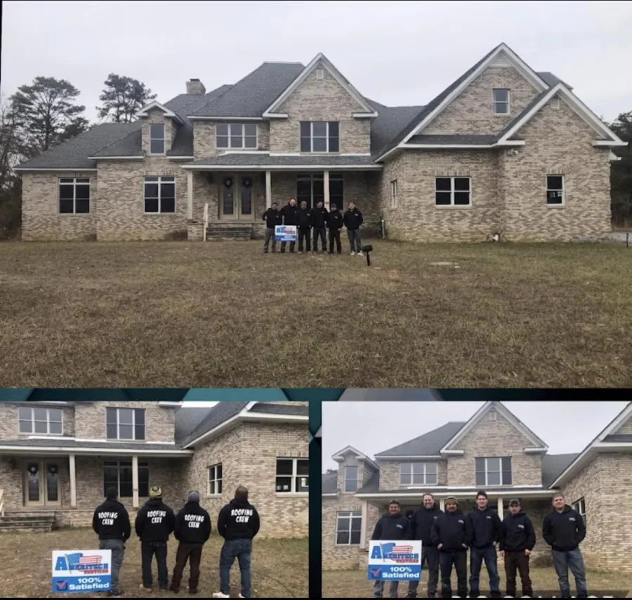 new rood replacement dark gray shingles roofing crew