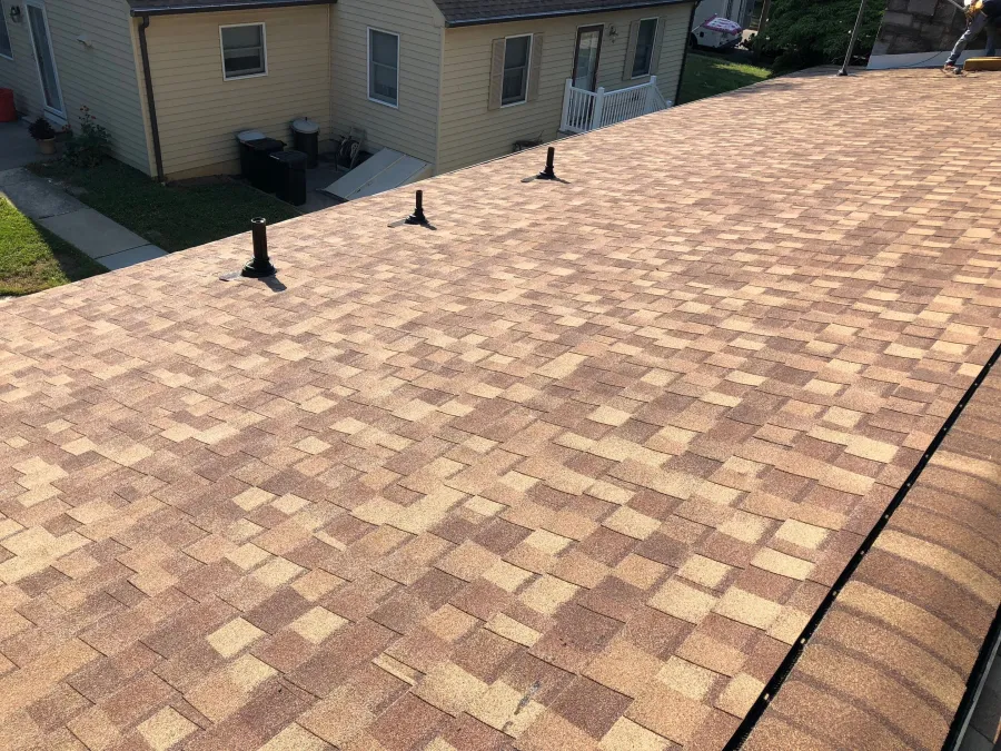 new roof brown shingles