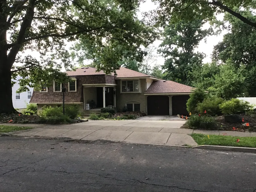 new roof replacement brick steep