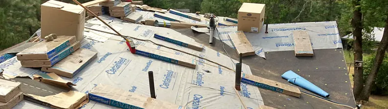 new roof replacement certainteed underlayment progess picture