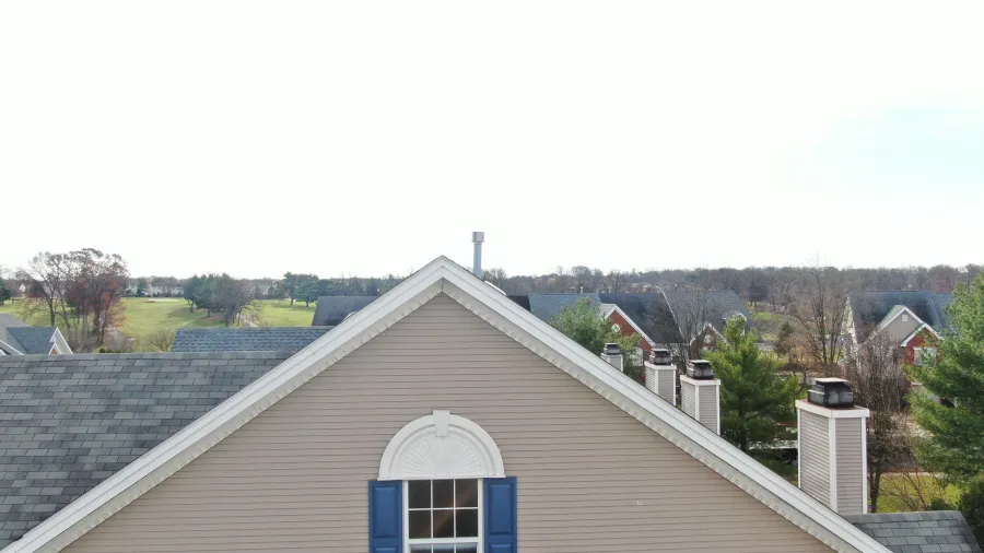 new roof replacement grey shingles peek