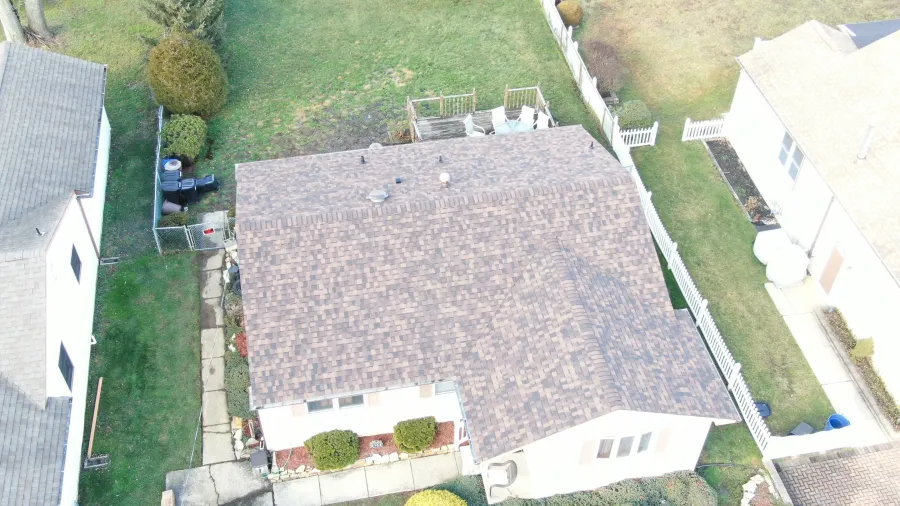 new roof replacement mutli brown shingles