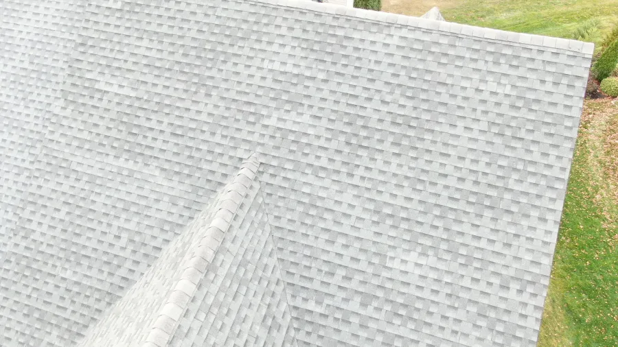 new roof replacement townhouse gray shingles after1