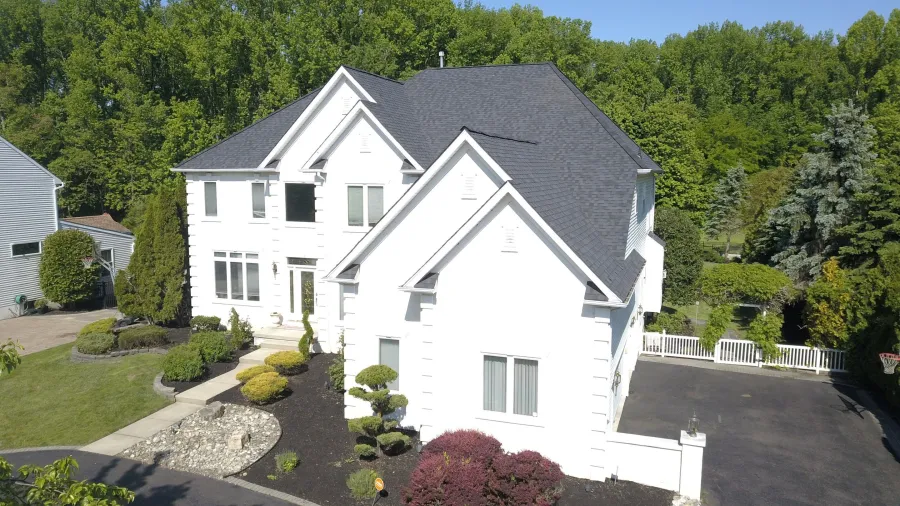 new roof replacement white siding charcoal singles sicklerville new jersey