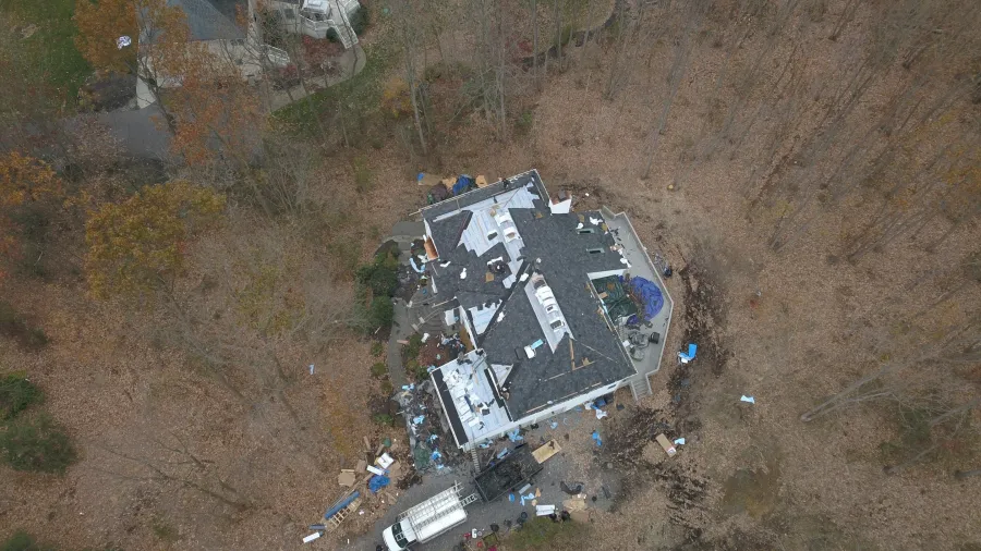 new roof replacement work in progress