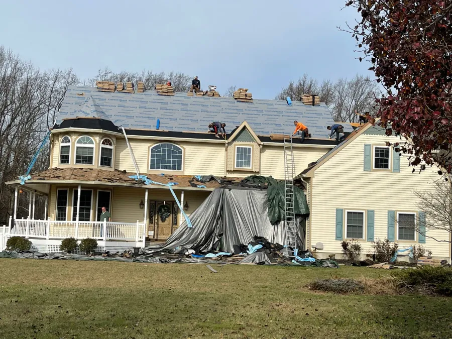 roof replacement progress elk township