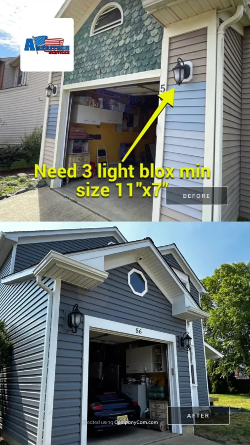 new siding replacement window replacement lighting before and after