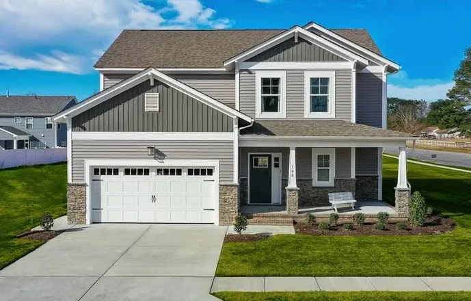 siding replacement garage door grey house porch