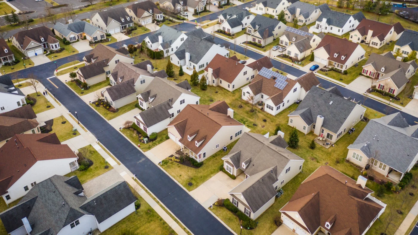 Aerial View Houses Warranty Deptford Nj Ameritech Services Scaled