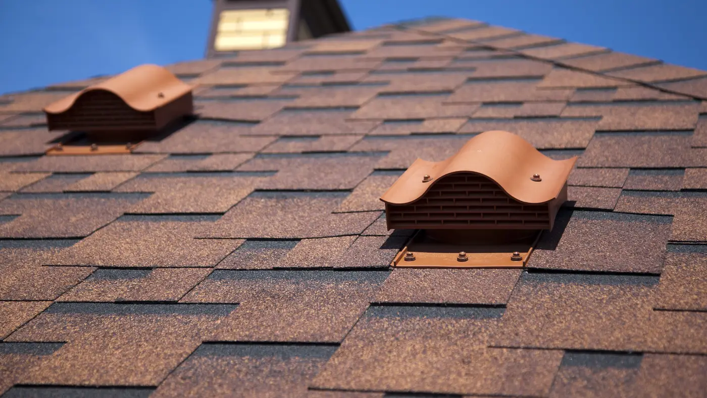 A closeup of a brown roof in Swedesboro, NJ, by Ameritech Services