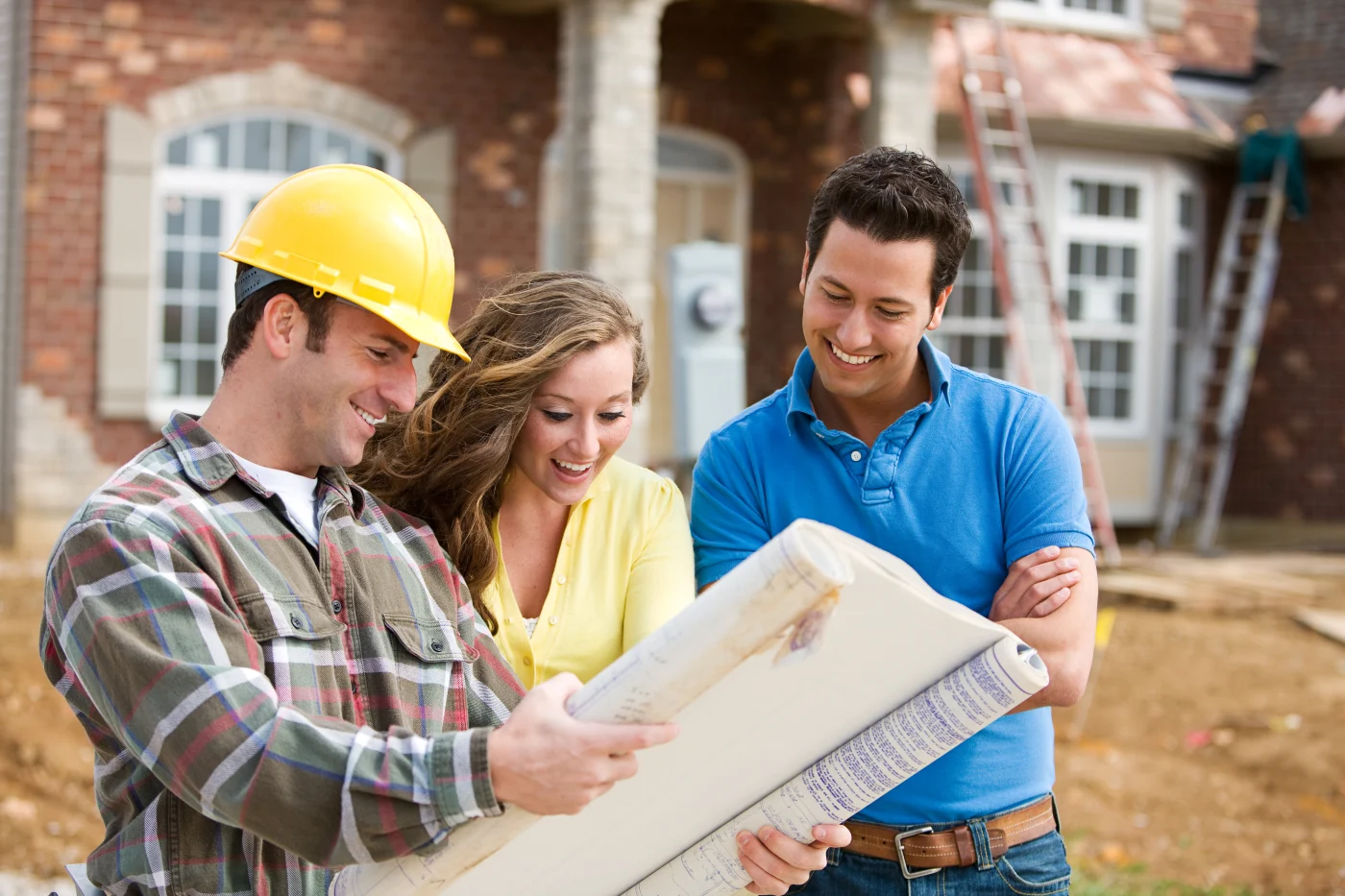 A Contractor Working With a Couple On A Home With Ameritech Services in Southampton, NJ