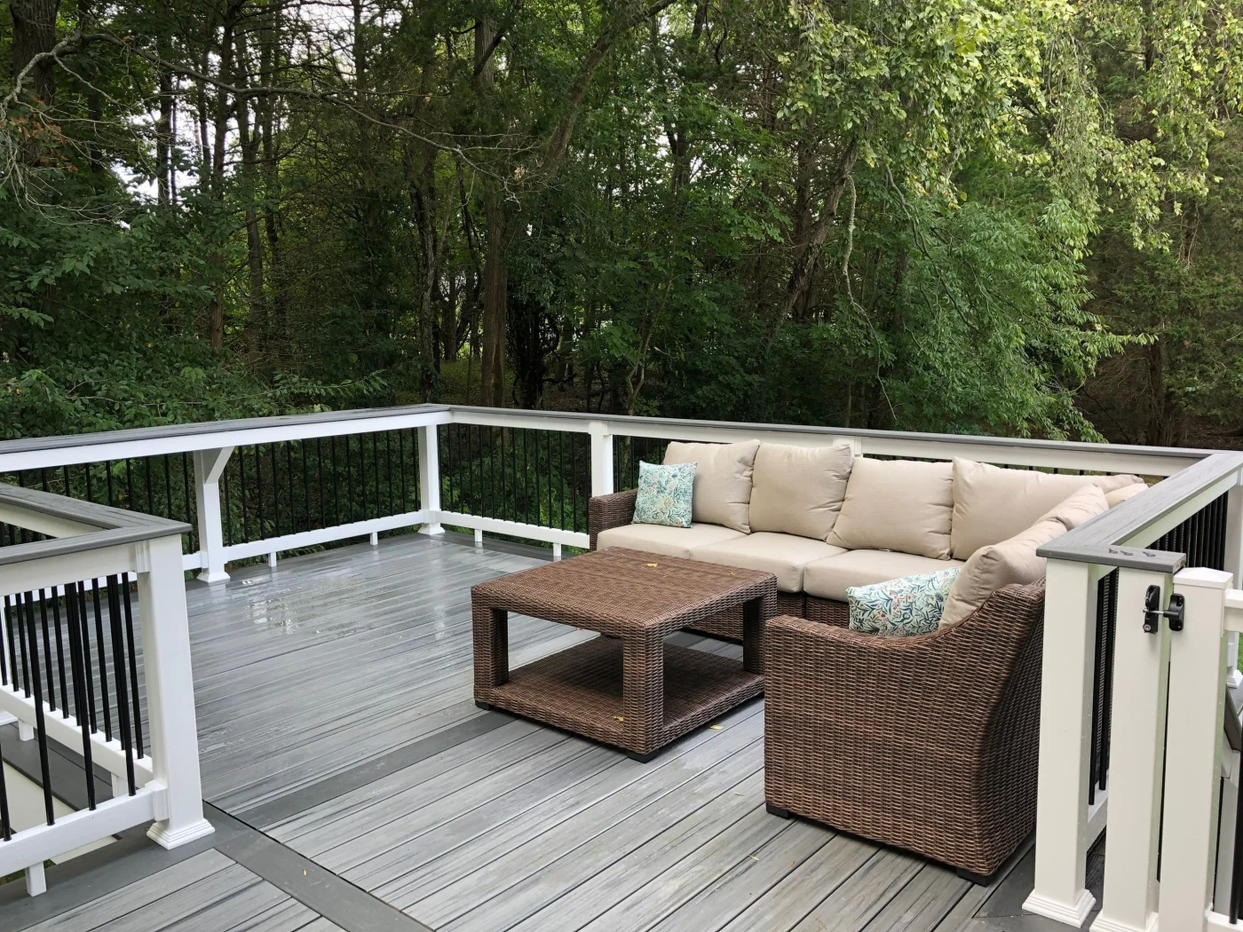 New Two Tone Grey Composite Deck Mullica Hill New Jersey