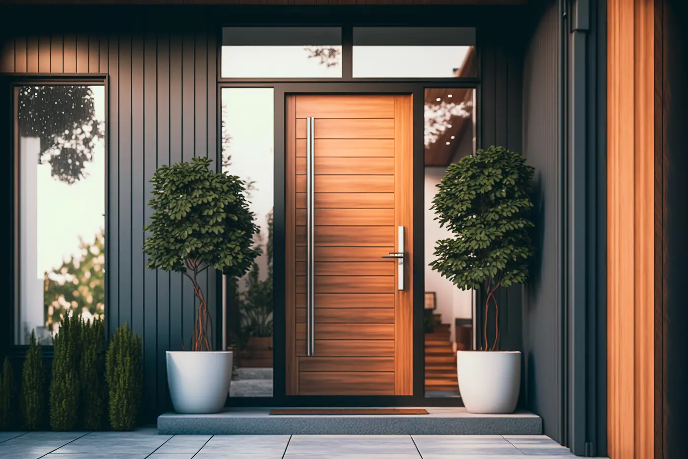 A Mantua area home with a professionally installed residential entry door from Ameritech Services