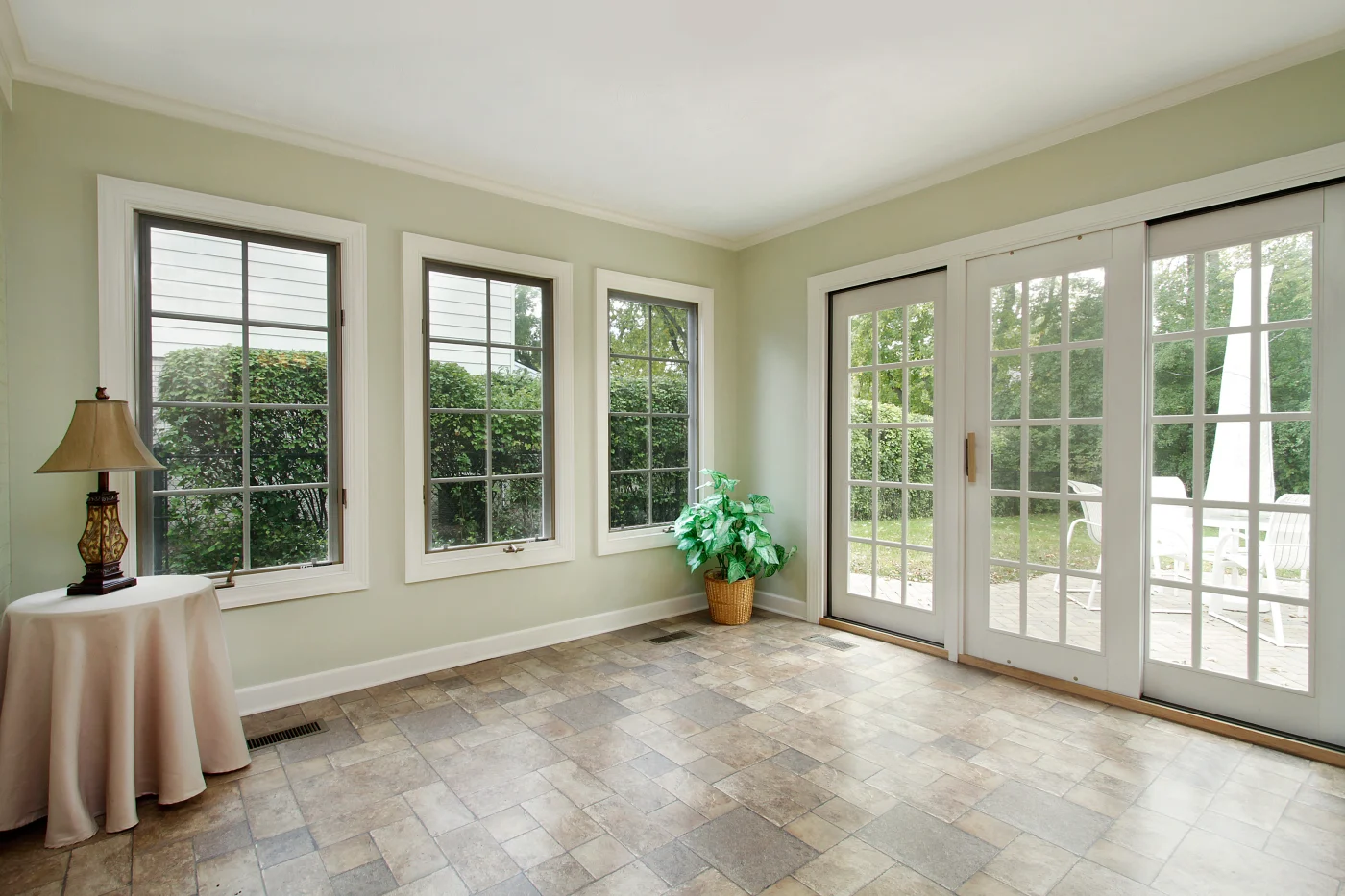 A home with recently installed residential windows