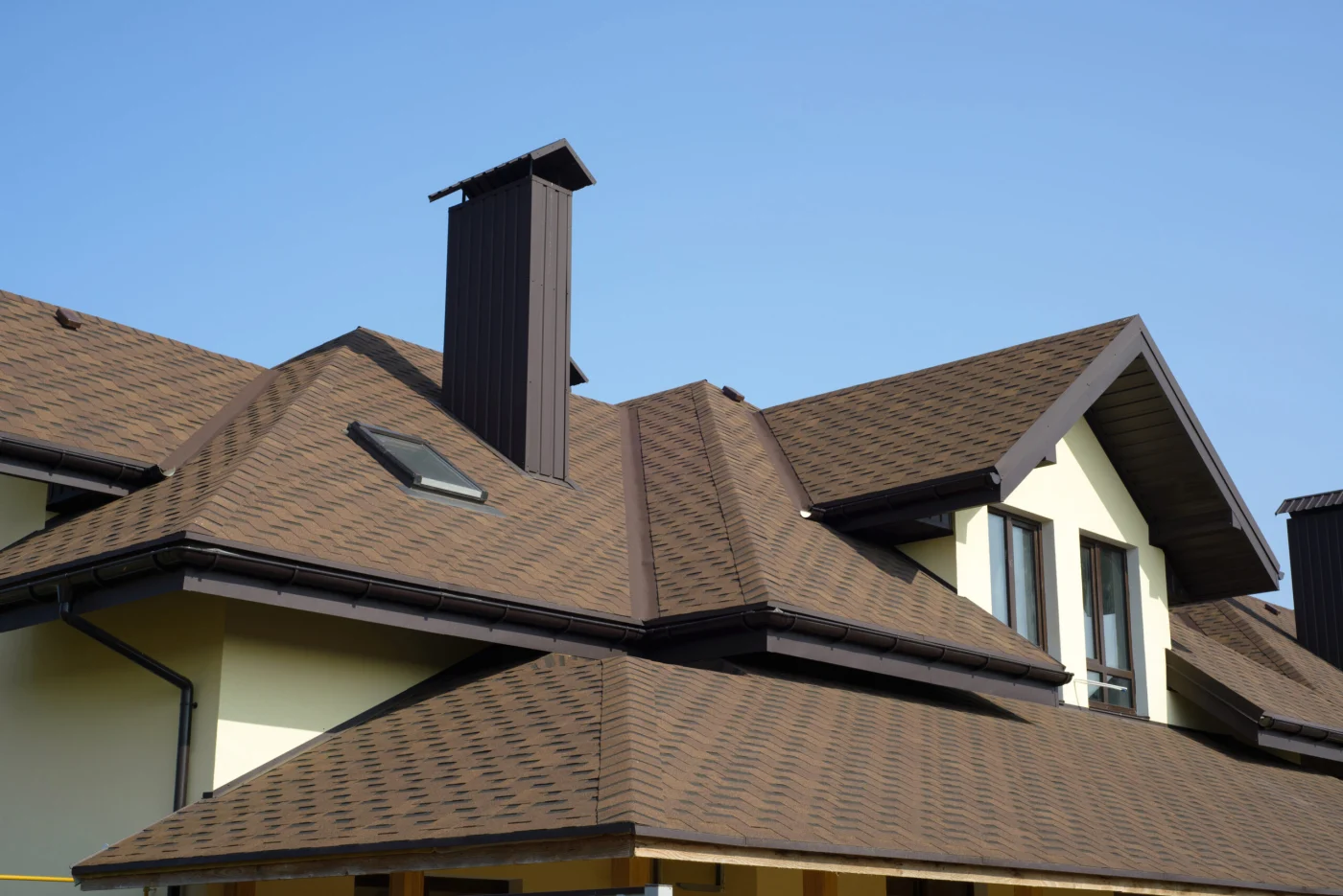 A blue home with recent home improvement services work done