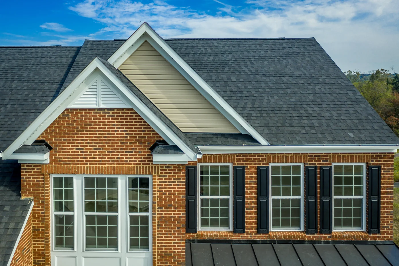 A home with a recently replaced roof