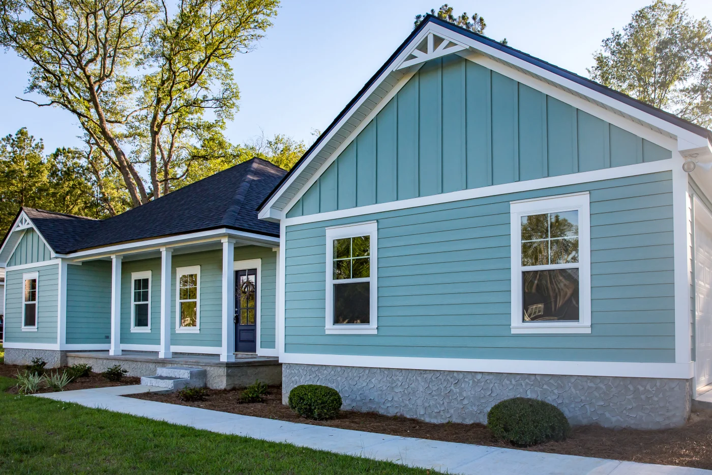 A home with recently installed residential siding