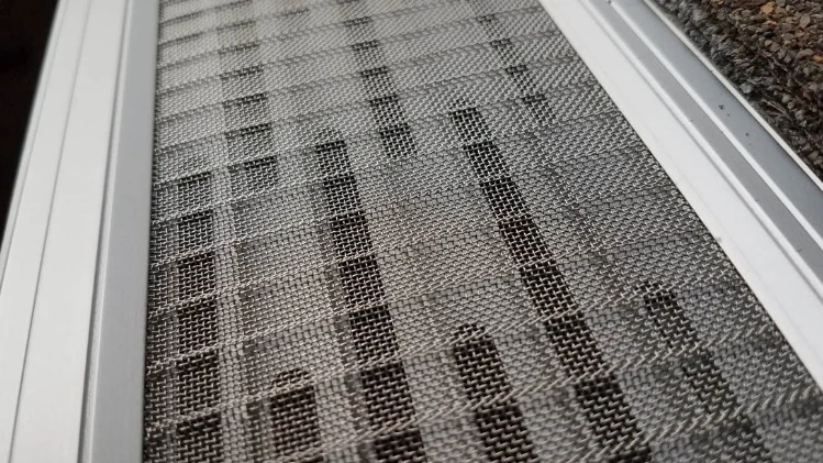 Closeup of a durable gutter guard
