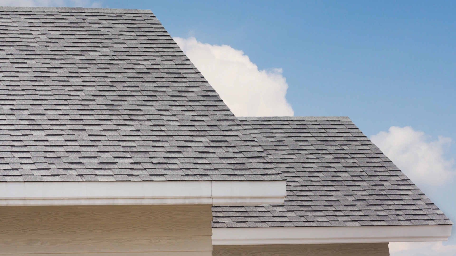 A closeup of a gray roof in Blackwood, NJ, by Ameritech Services.