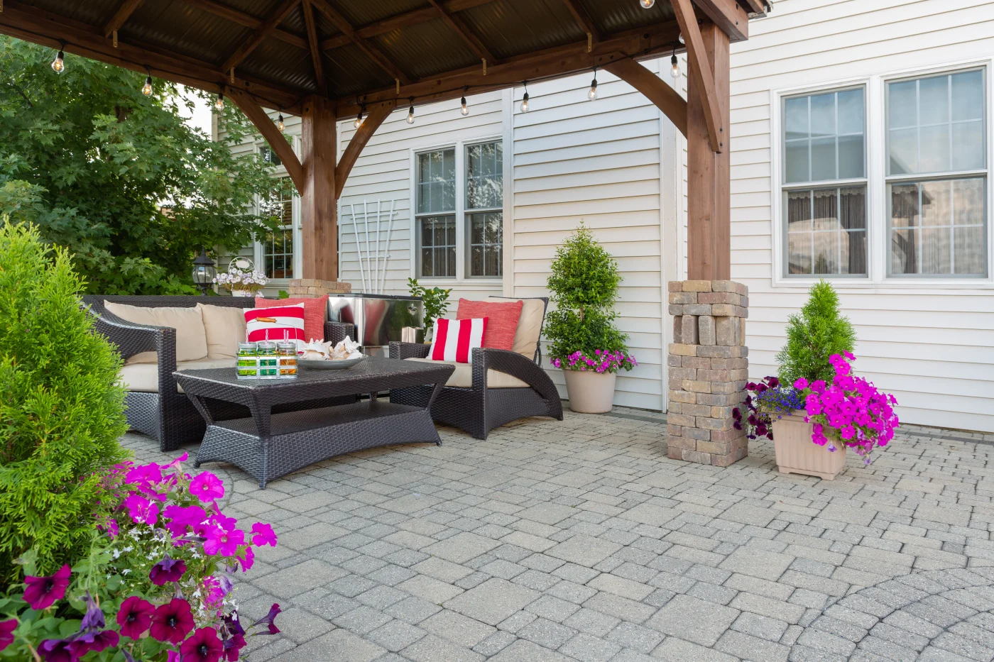 Patio designed and built by Ameritech in New Jersey. 