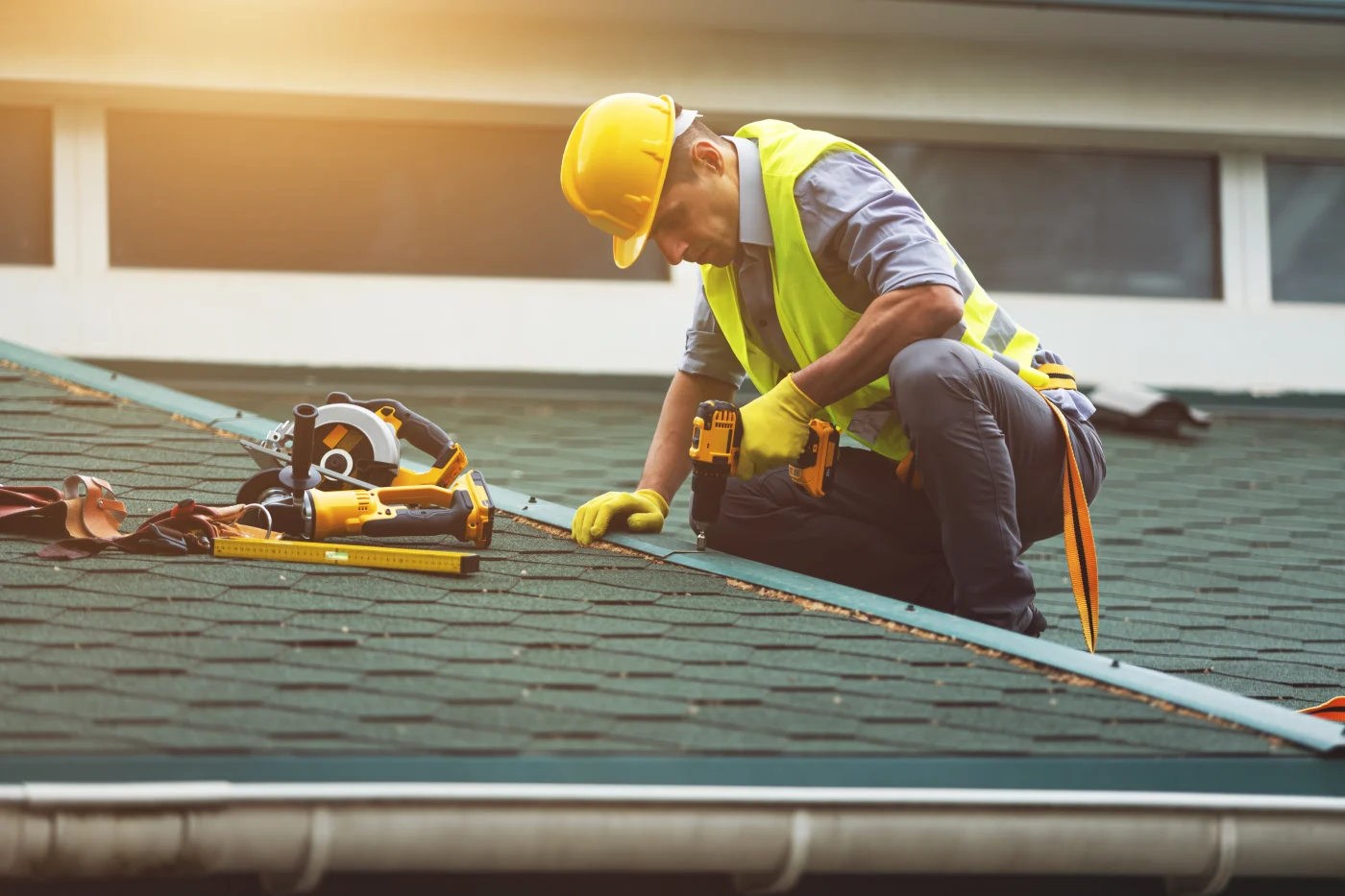 Ameritech professionals installing a CertainTeed roof in South Jersey. 