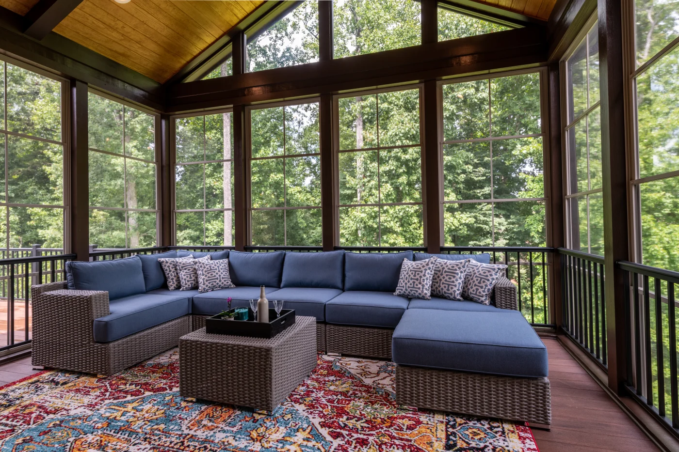 Screened-in porch installed by Ameritech in South Jersey.   