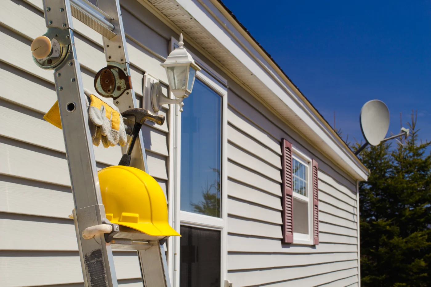 Ameritech siding supplies during a project in South Jersey. 