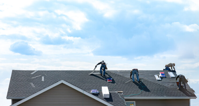 Team Of Ameritech Services Roofers Replacing Roof In South Jersey